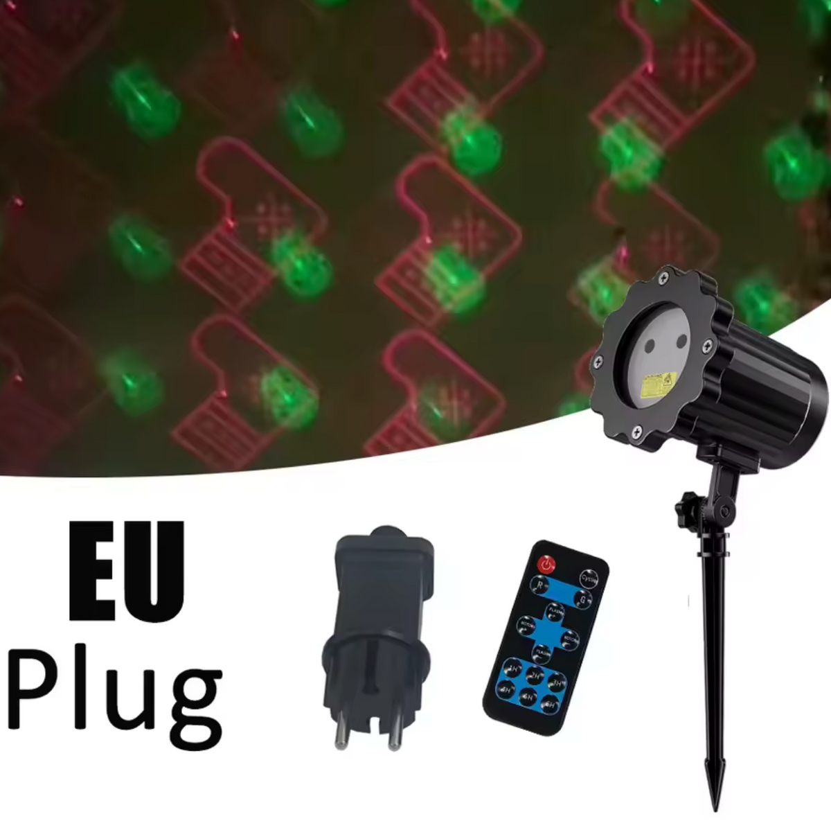 Projecteur Noël motifs laser multicolor