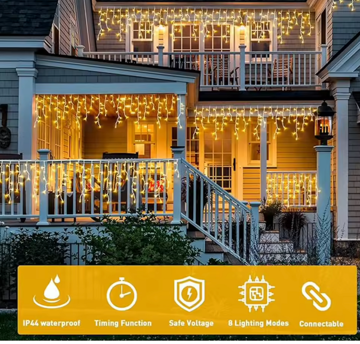 Guirlande LED IP44 waterproof 8 modes