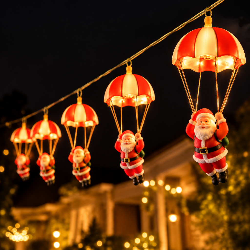Guirlande LED Parachute Pere Noel